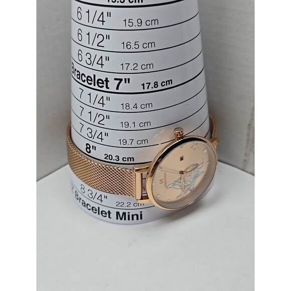 Naviforce NF5011L Rose Gold Butterfly Mesh Quartz Date Watch Womens New Battery - Picture 6 of 9